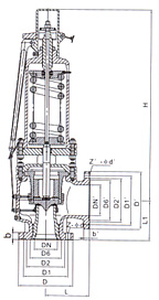 A48型高溫高壓全啟式安全閥結(jié)構(gòu)圖 A48型高溫高壓全啟式安全閥結(jié)構(gòu)圖