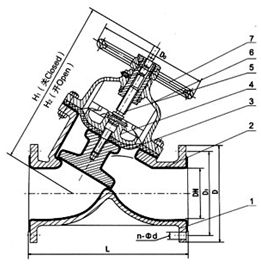 G45J直流式襯膠隔膜閥 G45J直流式襯膠隔膜閥